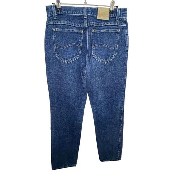 Men’s Vintage Lee Straight Leg Dark Wash Jeans - Picture 4 of 5